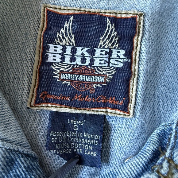 Vintage 90s Harley Davidson Denim Trucker Jacket, Women’s Small embroidered - Picture 12 of 12